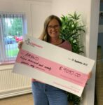 AMEND CEO Jo Grey with National Lottery Cheque